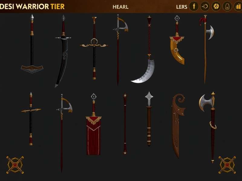Traditional Indian Weapons in Desi Warrior Tier
